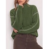 image:imageBTFBM Womens Oversized Sweaters Contrast Chunky Knit SweaterArmy Green