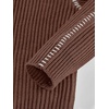 image:imageBTFBM Womens Oversized Sweaters Contrast Chunky Knit SweaterBrown