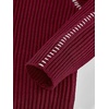 image:imageBTFBM Womens Oversized Sweaters Contrast Chunky Knit SweaterBurgundy