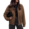 image:imageBTFBM Faux Leather Jacket Women Fall Clothes 2026Brown