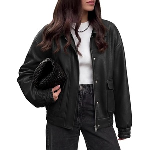 image:imageBTFBM Faux Leather Jacket Women Fall Clothes 2026Black